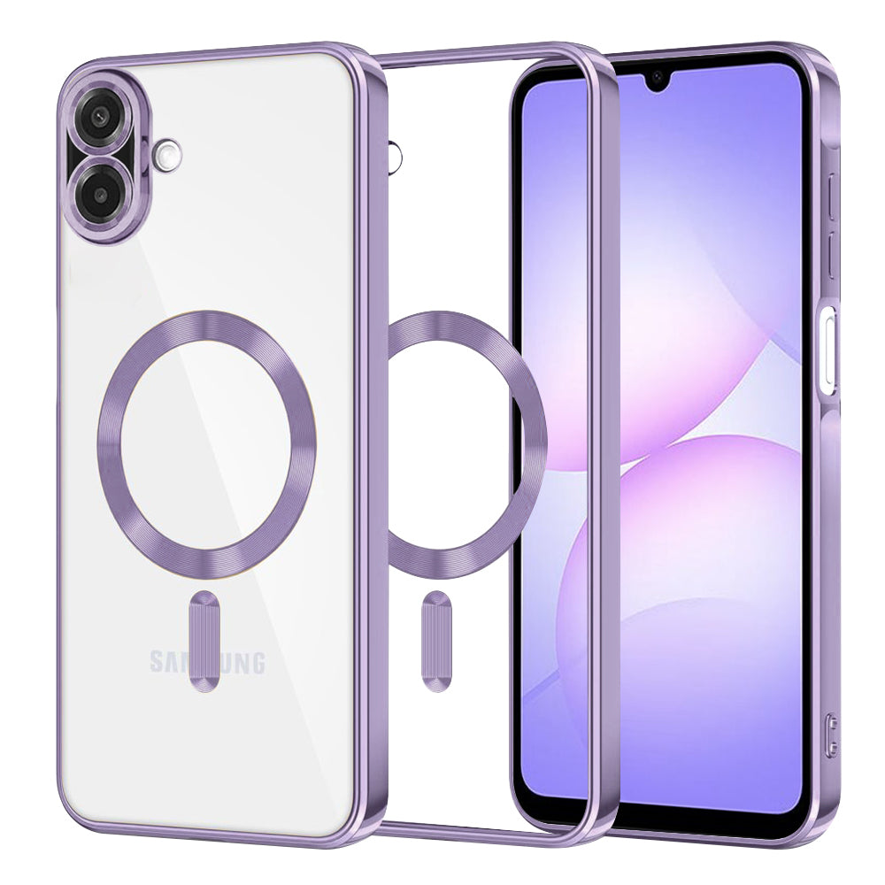 MagSafe Case for Samsung Galaxy A07 4G A075, Techsuit, Luxury Crystal, Light Purple