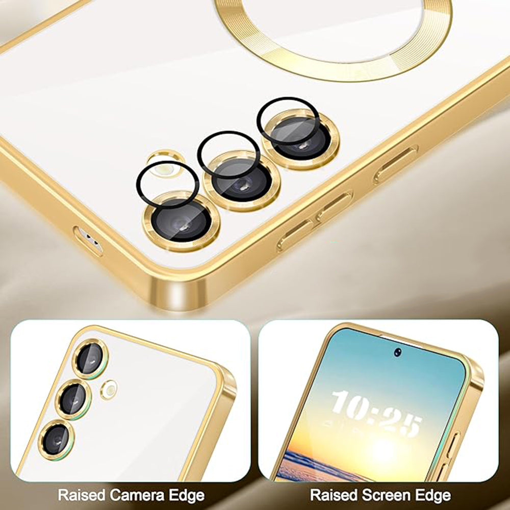 MagSafe Case for Samsung Galaxy A07 4G A075, Techsuit, Luxury Crystal, Black
