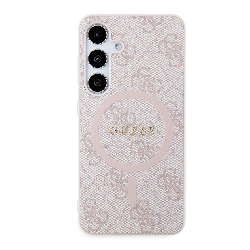 MagSafe Case for Samsung Galaxy S24 S921, Guess, 4G Collection, Pink