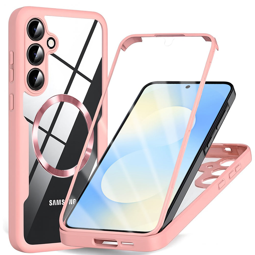MagSafe Case for Samsung Galaxy S25 FE, Techsuit, ColorVerse 360, Pink