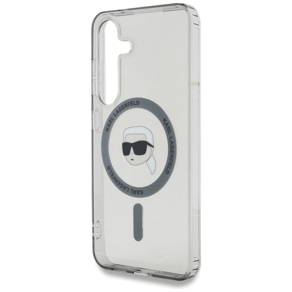 MagSafe Case for Samsung Galaxy S25 S931, Karl Lagerfeld, IML Karl's Head, Black