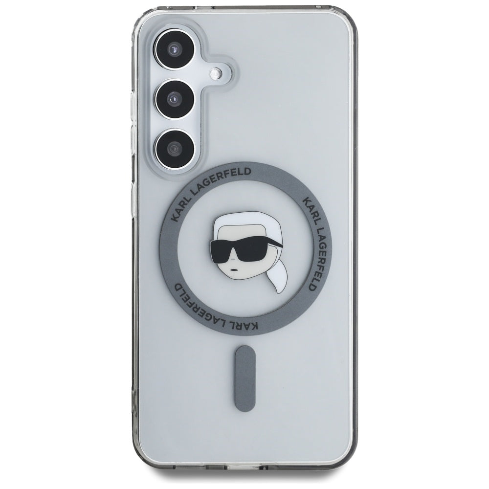 MagSafe Case for Samsung Galaxy S25 S931, Karl Lagerfeld, IML Karl's Head, Black