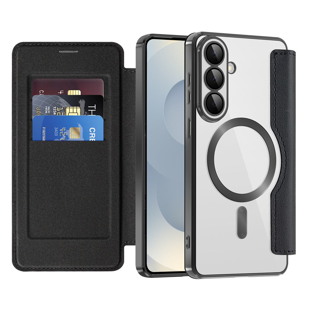 MagSafe Case for Samsung Galaxy S26 Plus S947, Techsuit, SmartMag Book, Black