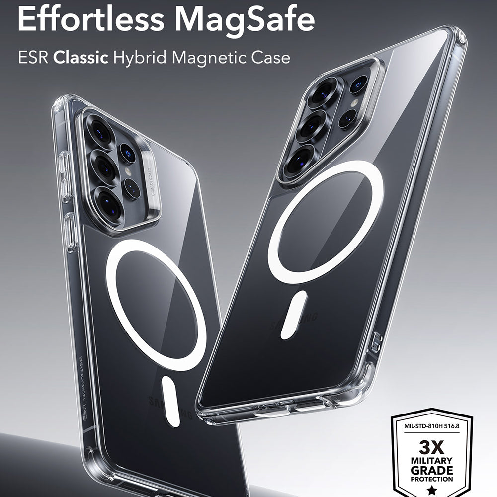 MagSafe Case for Samsung Galaxy S26 Ultra S948, ESR, Classic Hybrid, Transparent
