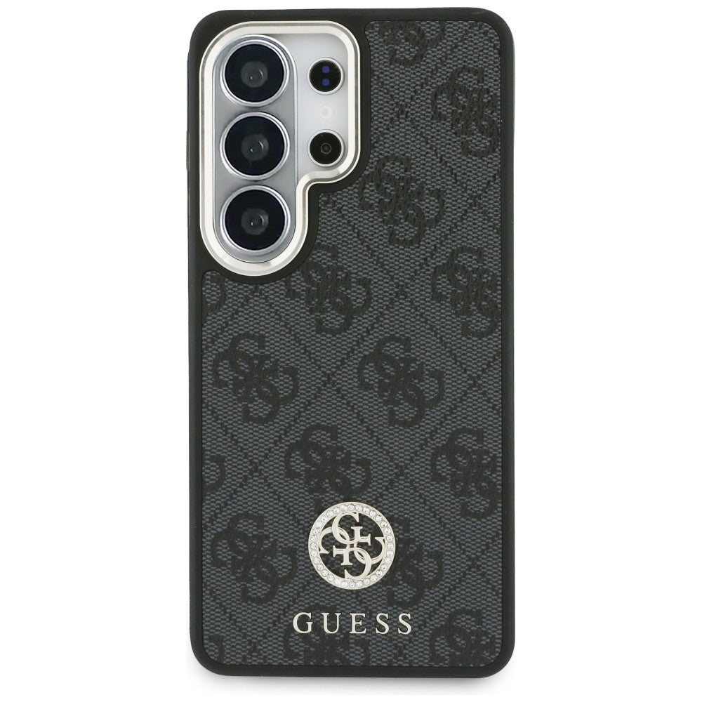 MagSafe Case for Samsung Galaxy S26 Ultra S948, GUESS, 4G Big Rhinestone Triangle Strap, Black