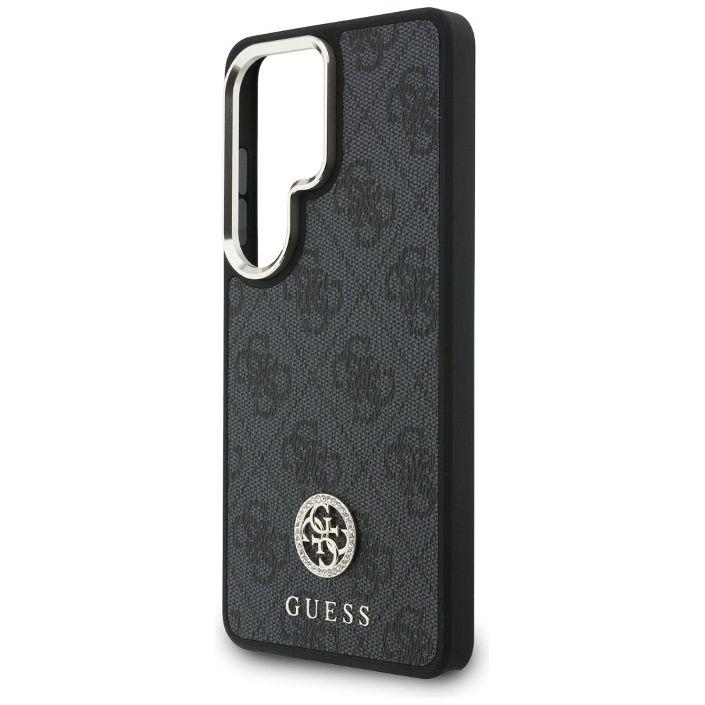MagSafe Case for Samsung Galaxy S26 Ultra S948, GUESS, 4G Big Rhinestone Triangle Strap, Black