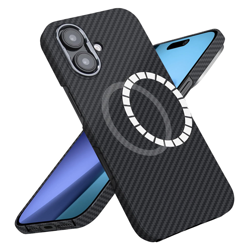 MagSafe Case for Apple iPhone 17, Techsuit, Aramid Fiber, Black