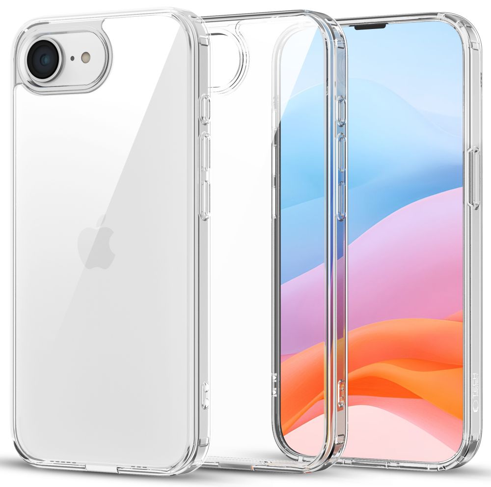 Case for Apple iPhone 17e / 16e, Tech-Protect, Flexair Hybrid, Transparent