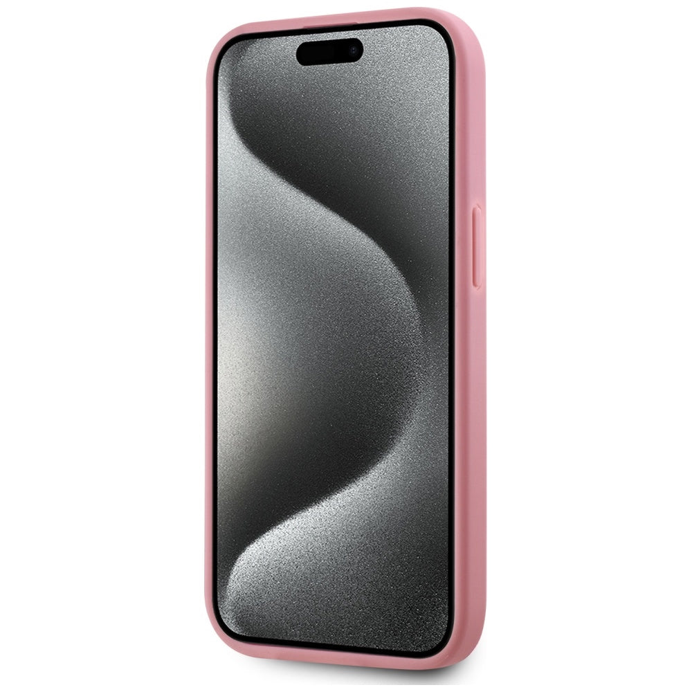 Case for Apple iPhone 15, Karl Lagerfeld, Metal Signature, Pink