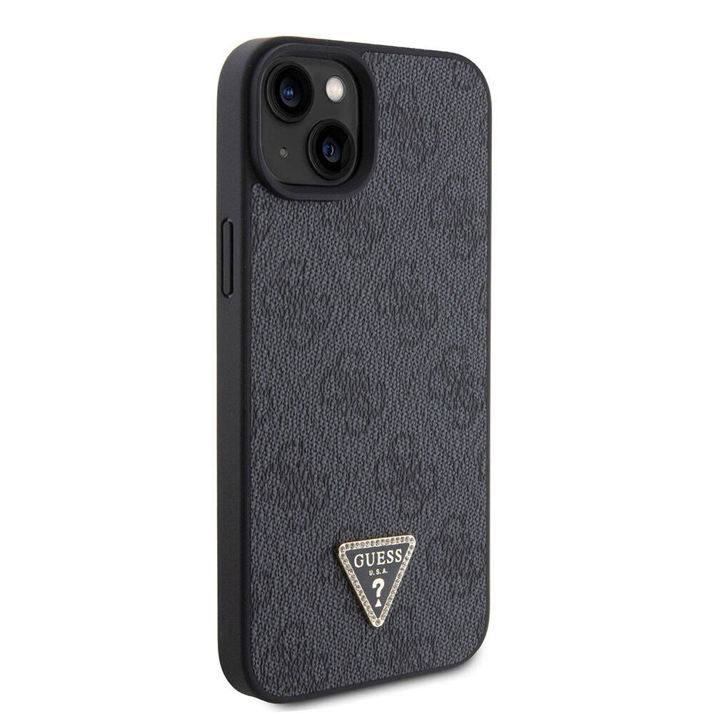Case for Apple iPhone 15 Plus, Guess, Crossbody 4G Metal Logo, Black
