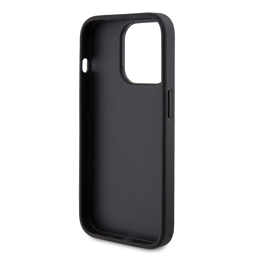 Case for Apple iPhone 15 Pro, Guess, 4G Metal Gold Logo, Grey