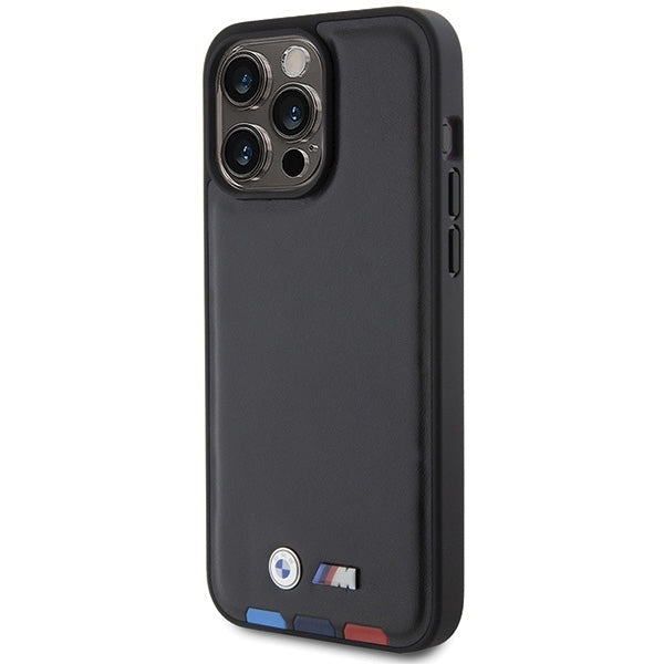 Case for Apple iPhone 15 Pro Max, BMW, Tricolor Stamp, Black