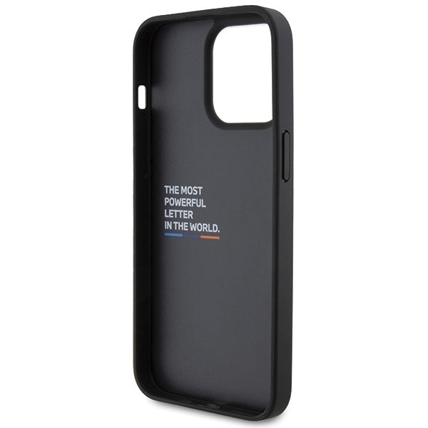Case for Apple iPhone 15 Pro Max, BMW, Tricolor Stamp, Black