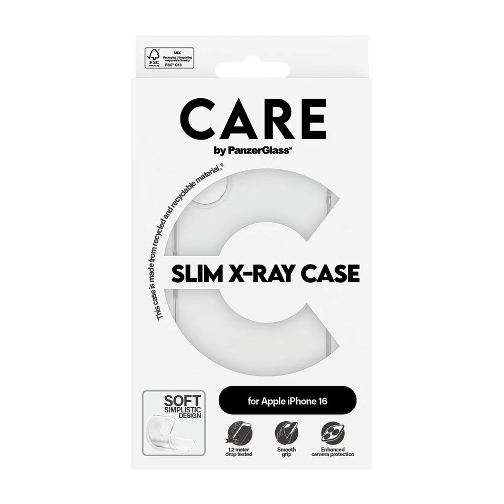 Case for Apple iPhone 16, PanzerGlass, Fashionable Care, Transparent