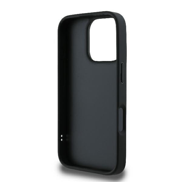 Case for Apple iPhone 16 Pro, Karl Lagerfeld, Diagonal Quilted Script, Black
