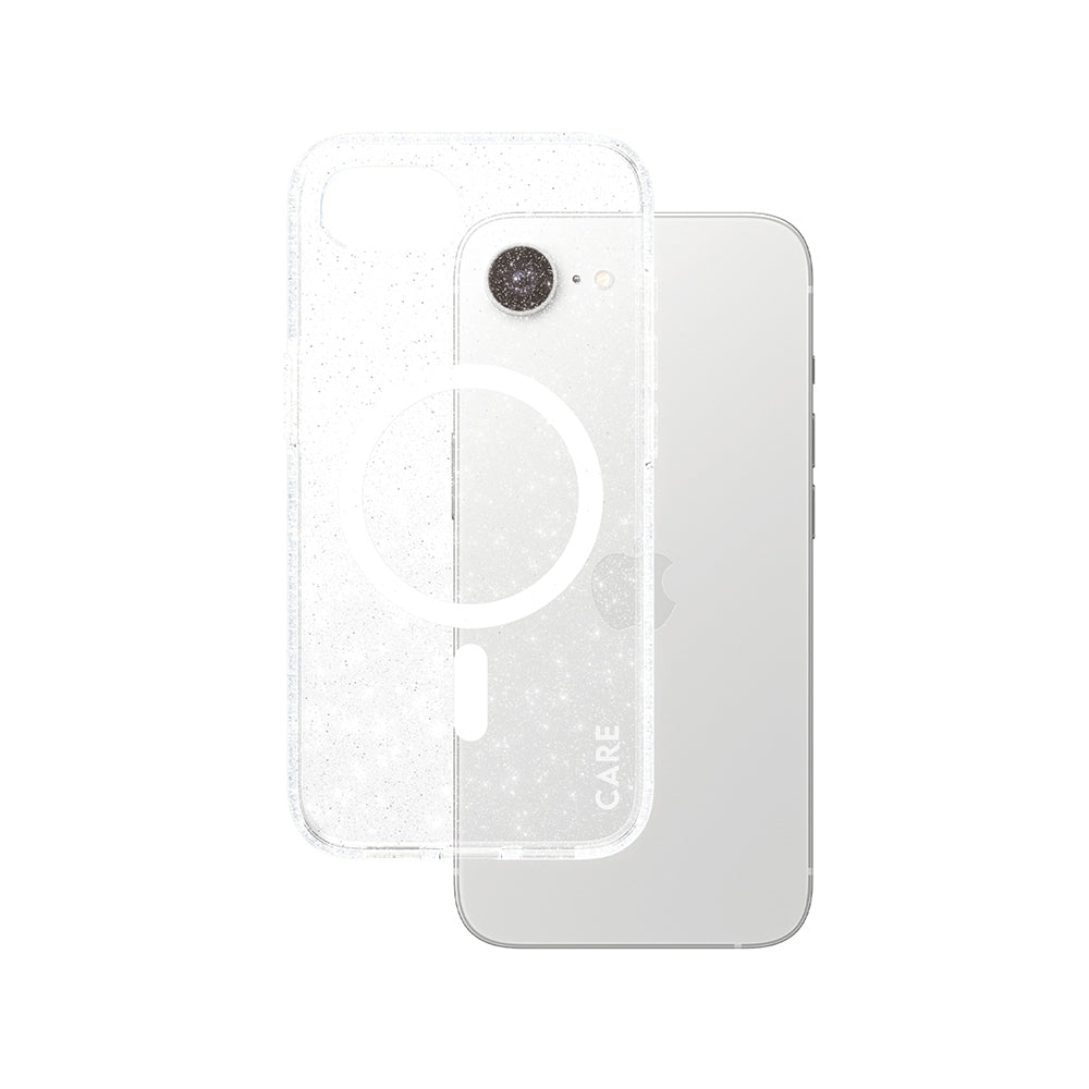 Case for Apple iPhone 17e / 16e, PanzerGlass, Urban Combat Star Lit Care, White Transparent