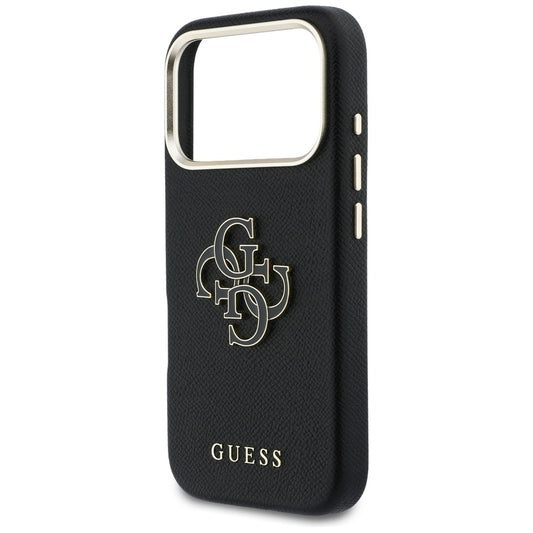 Case for Apple iPhone 17 Pro, Guess, Resin Logo, Black