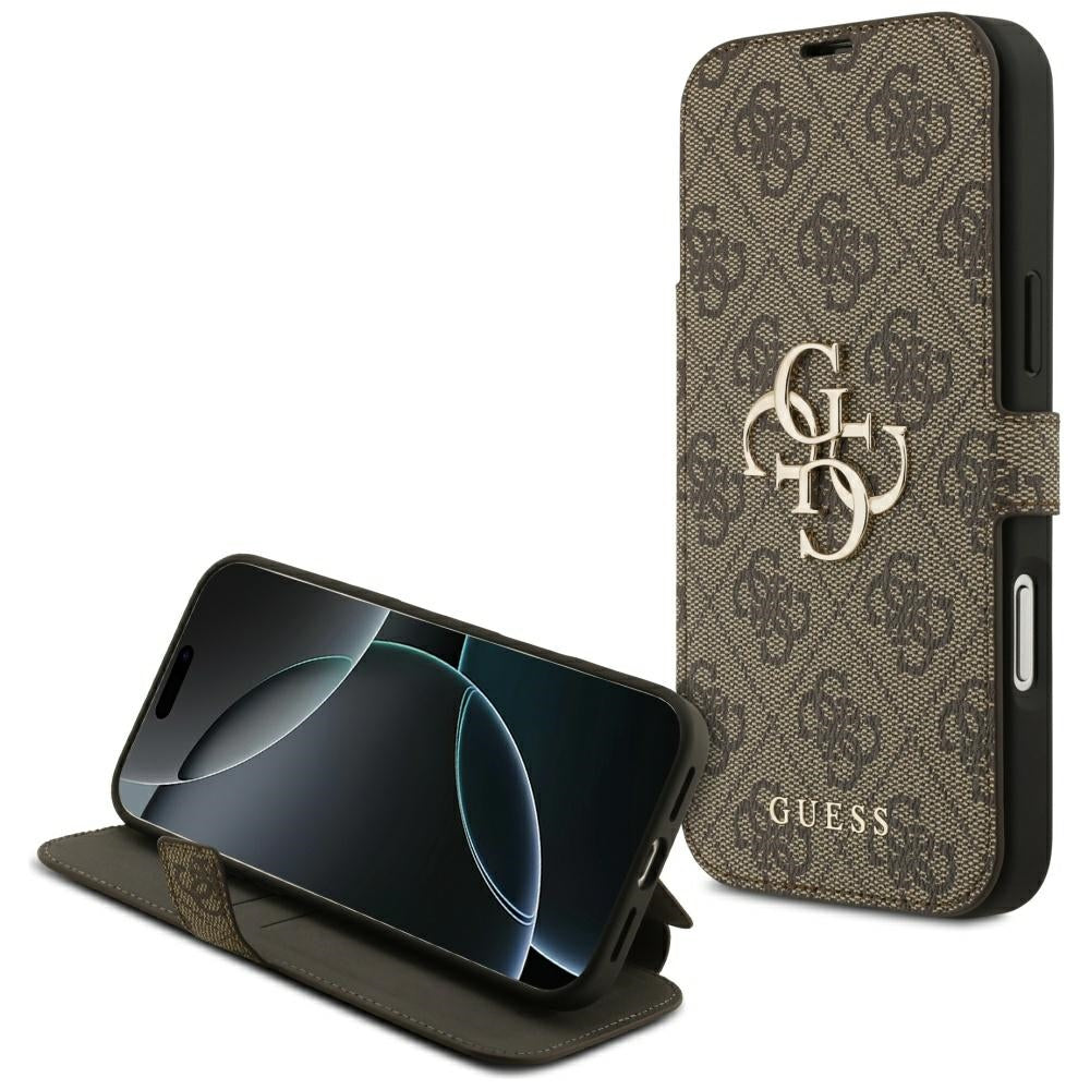 Case for Apple iPhone 17 Pro Max, Guess, 4G Metal Logo, Brown