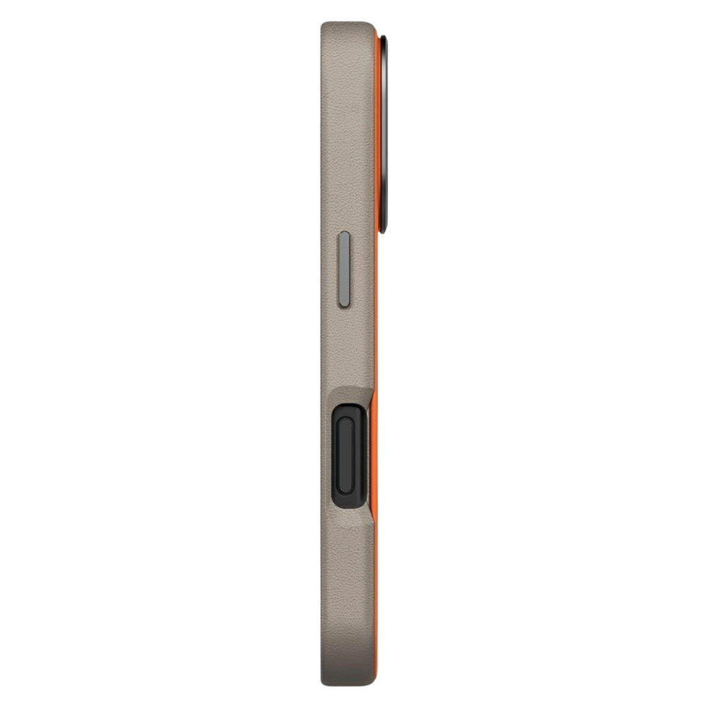 Case for Apple iPhone 17 Pro, UNIQ, Lyden Leatherette, Beige Orange