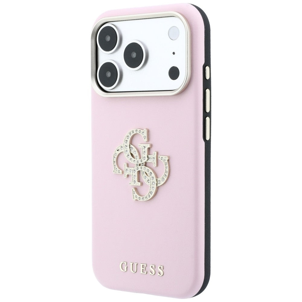 Case for Apple iPhone 18 Pro Max / 17 Pro Max, Guess, Smooth Big Strass Logo, Pink