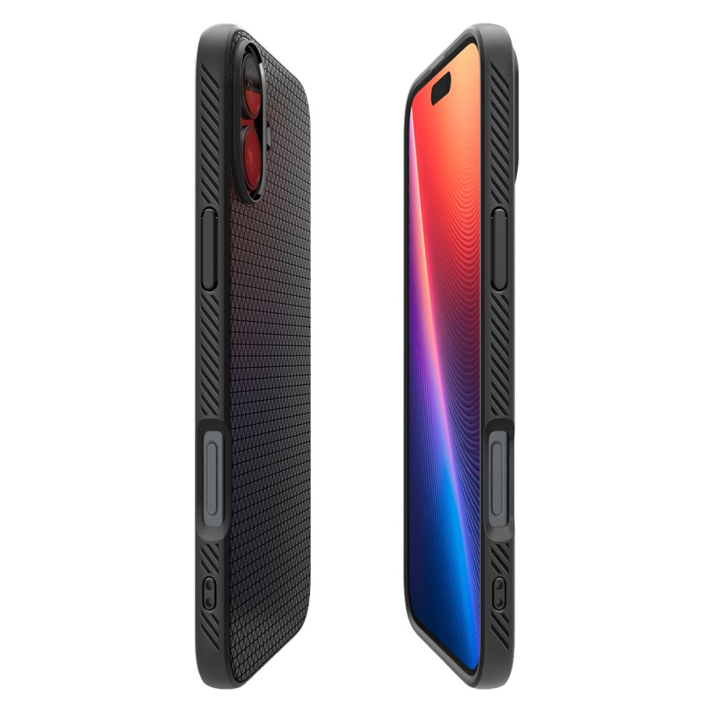 Case for Apple iPhone 16 Plus, Spigen, Liquid Air, Matte Black ACS08066