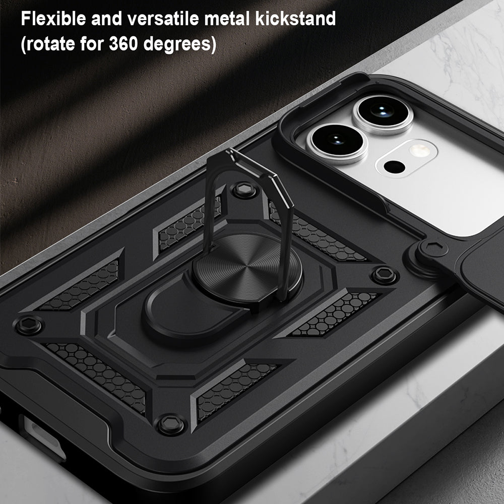 Case for Honor 600 Pro / 600, Techsuit, CamShield, Black