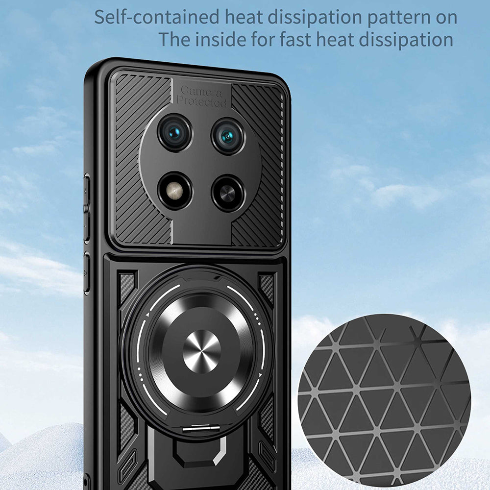 Case for Honor Magic8 Lite, Techsuit, RuggedCam, Black