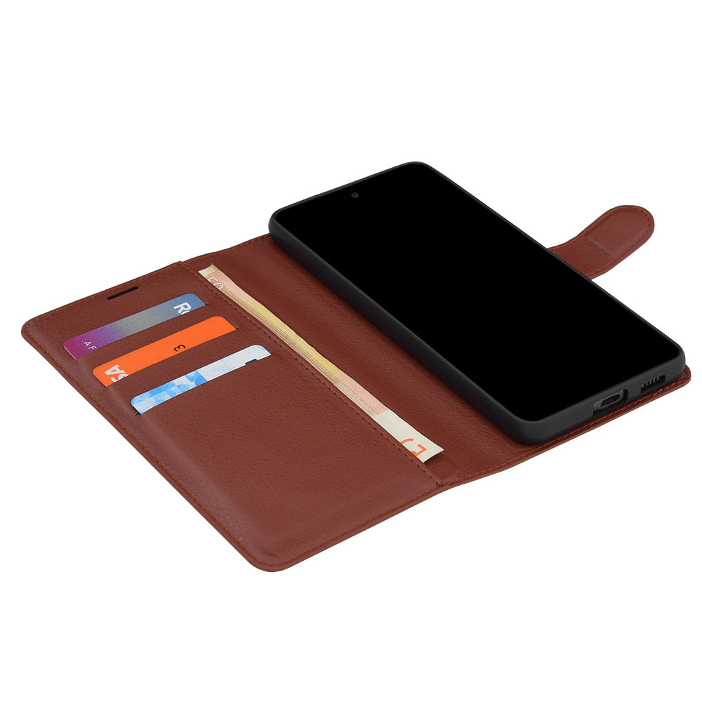 Case for Motorola Edge 70 Pro, Techsuit, Leather Folio, Brown