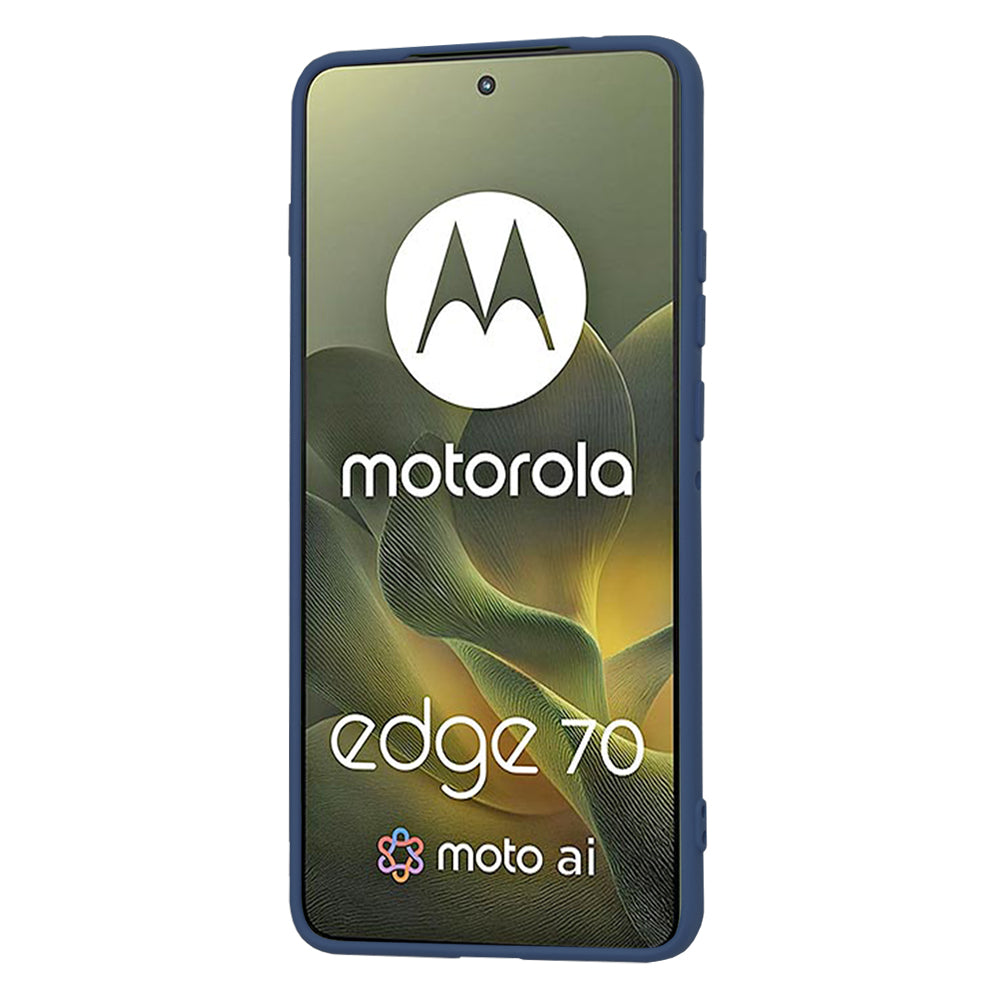 Case for Motorola Edge 70, Techsuit, SoftFlex, Navy Blue