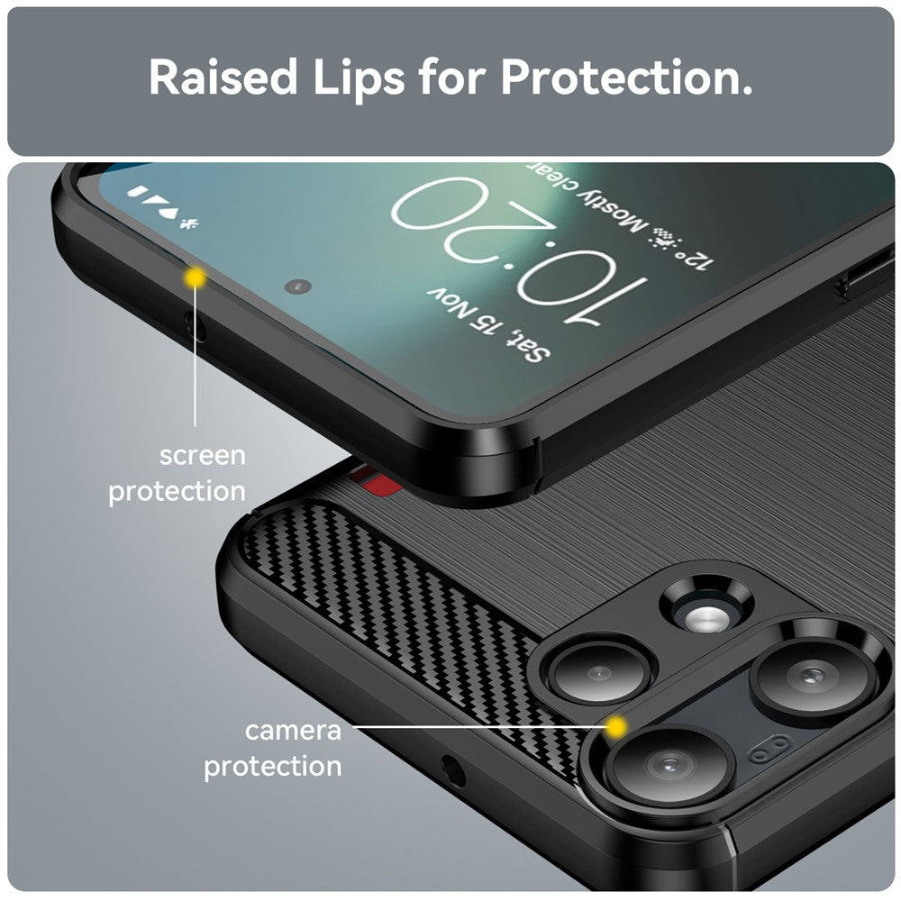 Case for Nothing Phone (3a) Lite, Techsuit, Carbon, Black