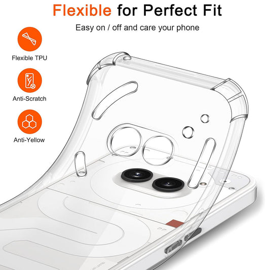 Case for Nothing Phone (4a), Techsuit, Shockproof Clear, Transparent