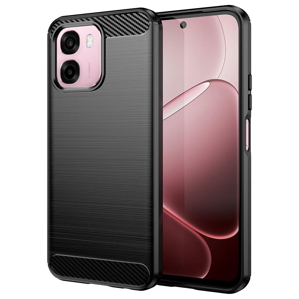 Case for Oppo A6 4G, Techsuit, Carbon, Black
