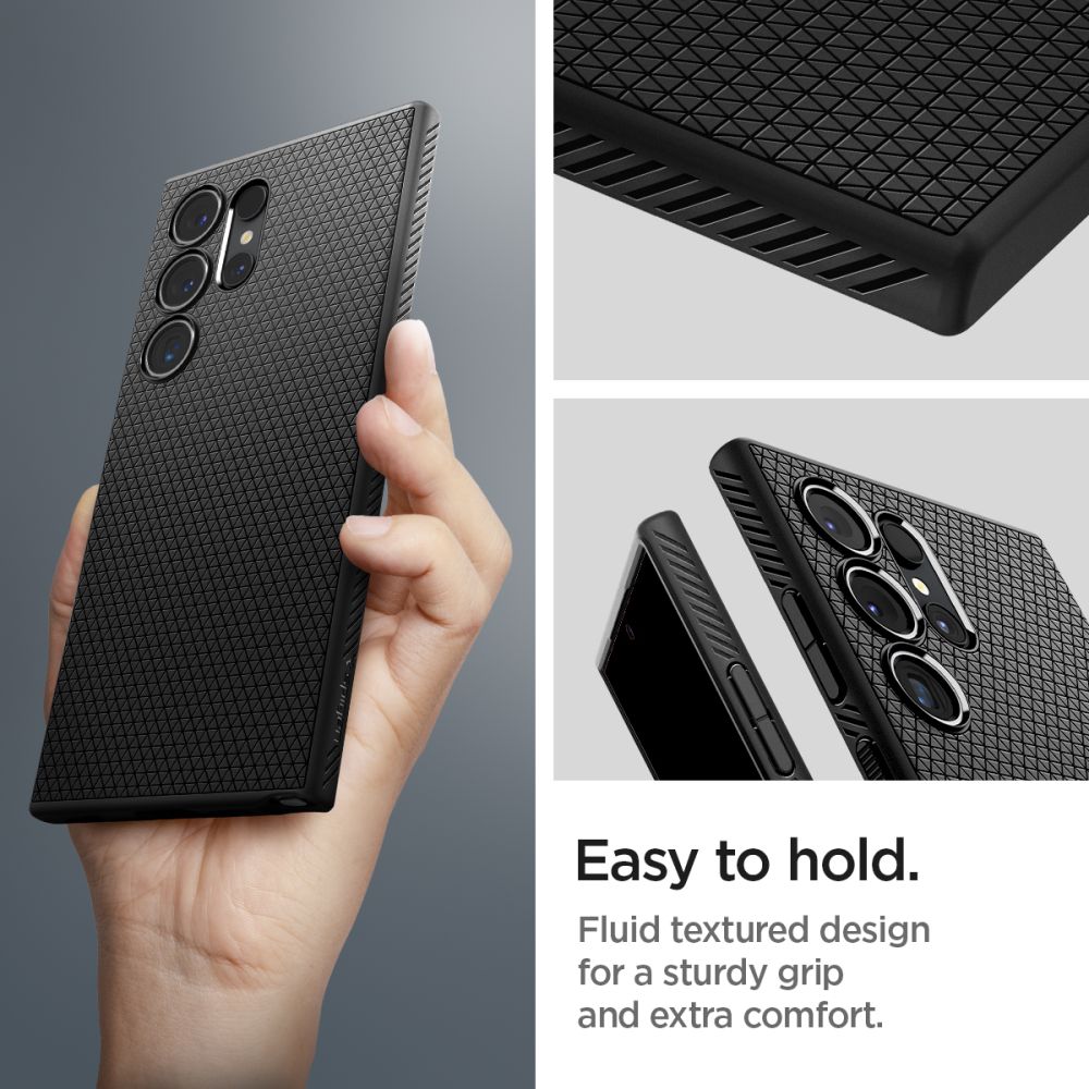 Case for Samsung Galaxy S24 Ultra S928, Spigen, Liquid Air, Black ACS07287