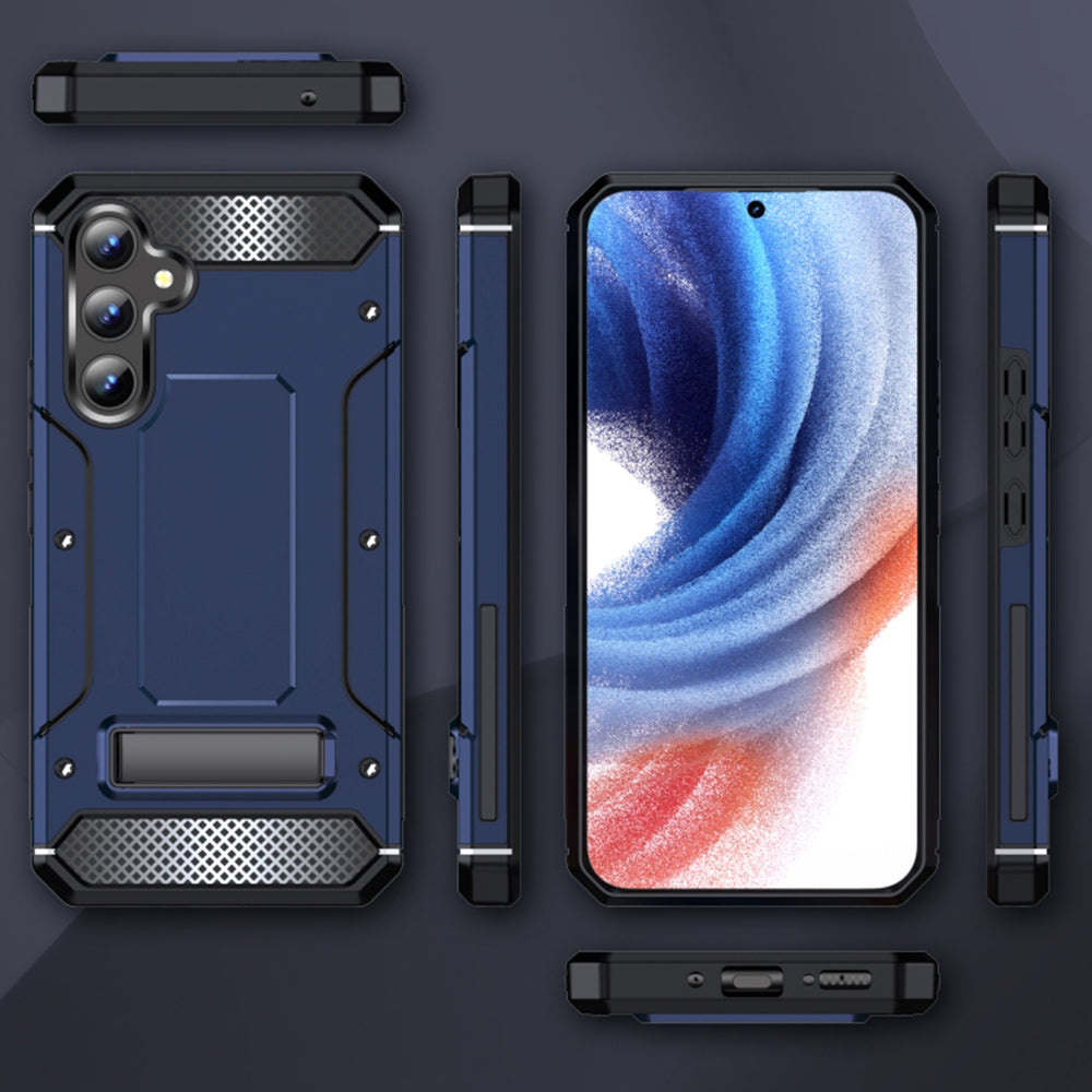 Case for Samsung Galaxy A54 A546, Techsuit, Hybrid Armor Kickstand, Blue