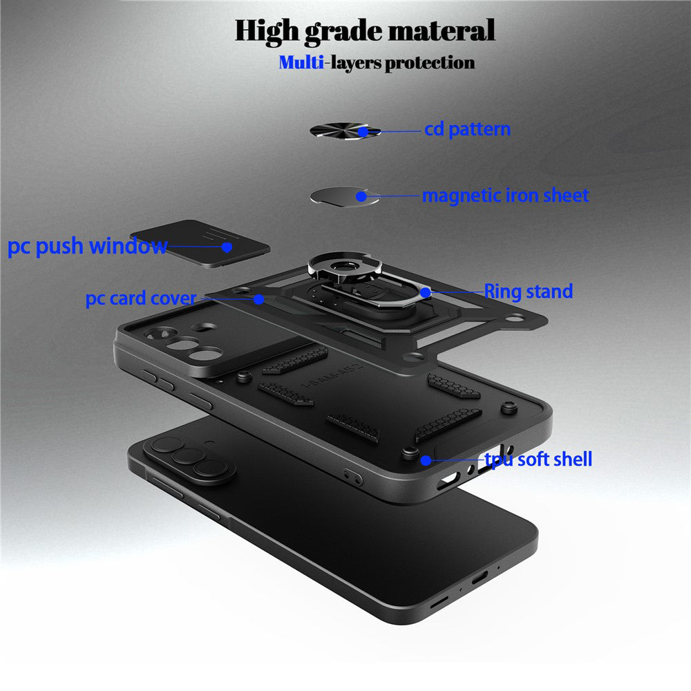 Case for Samsung Galaxy A57 5G, Techsuit, CamShield, Rose Gold