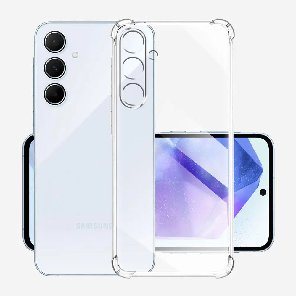 Case for Samsung Galaxy M15, Techsuit, Shockproof Clear, Transparent