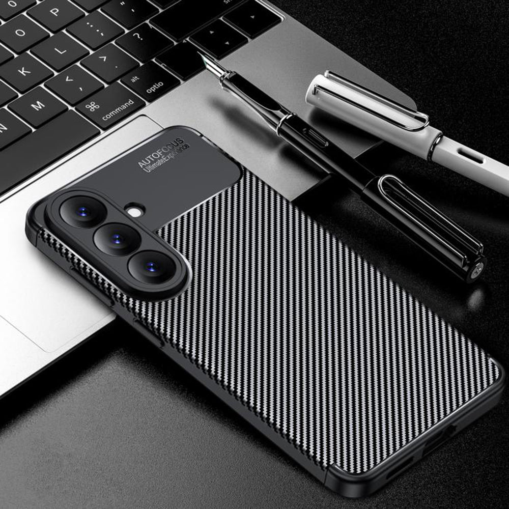 Case for Samsung Galaxy S26 S942, Techsuit, CarbonFiber, Black