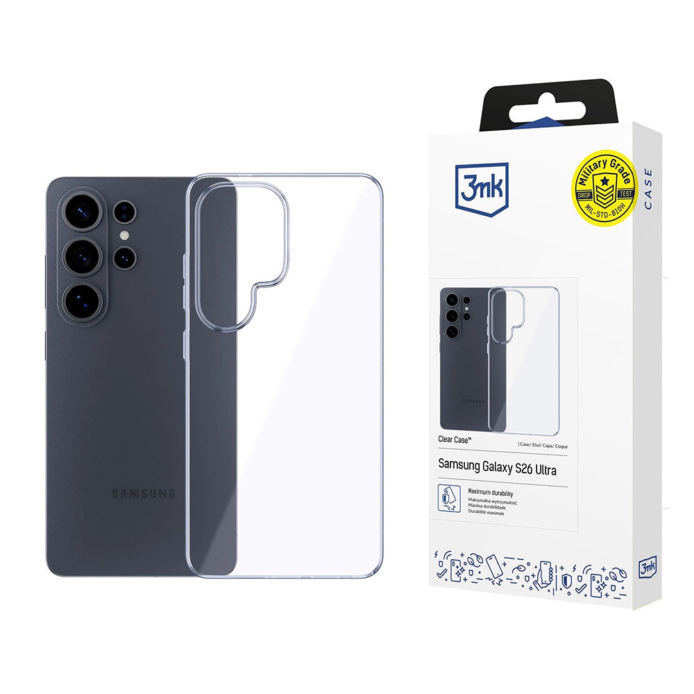 Case for Samsung Galaxy S26 Ultra S948, 3MK, Clear, Transparent