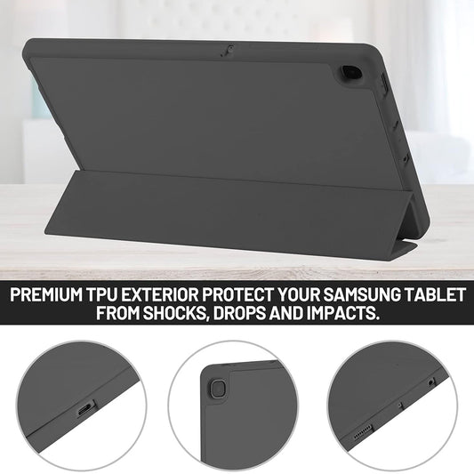 Case for Samsung Galaxy Tab S6 Lite (2024) / Tab S6 Lite (2022) / Tab S6 Lite (2020), Techsuit, Flex Trifold, Black