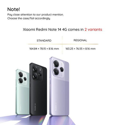 Case for Xiaomi Redmi Note 14 4G (Standard), 3MK, Matte Black