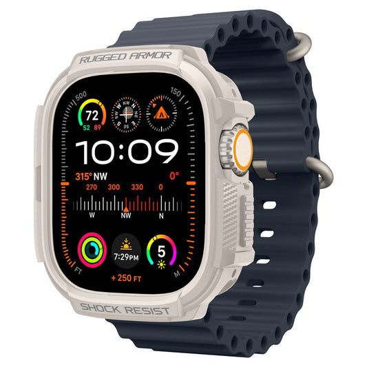 Spigen Rugged Armor Case for Apple Watch Ultra Series, Beige ACS07381