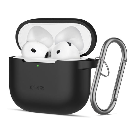 Tech-Protect Silicone Hook Case for Apple AirPods 4, Black