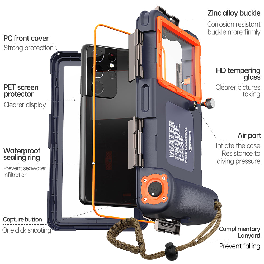 Universal Waterproof Case for Phone max. 6.8inch, ShellBox, Black