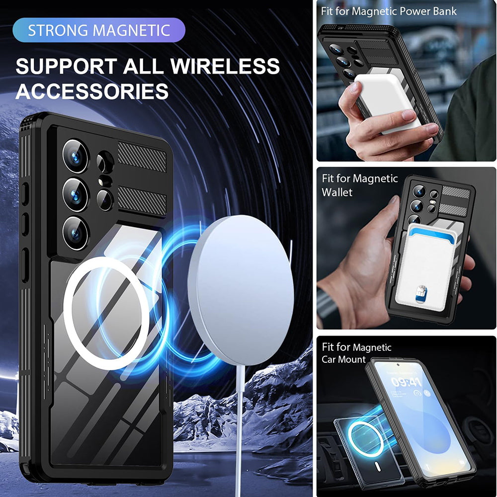 Waterproof Case for Samsung Galaxy S26 Ultra S948, ShellBox, Black