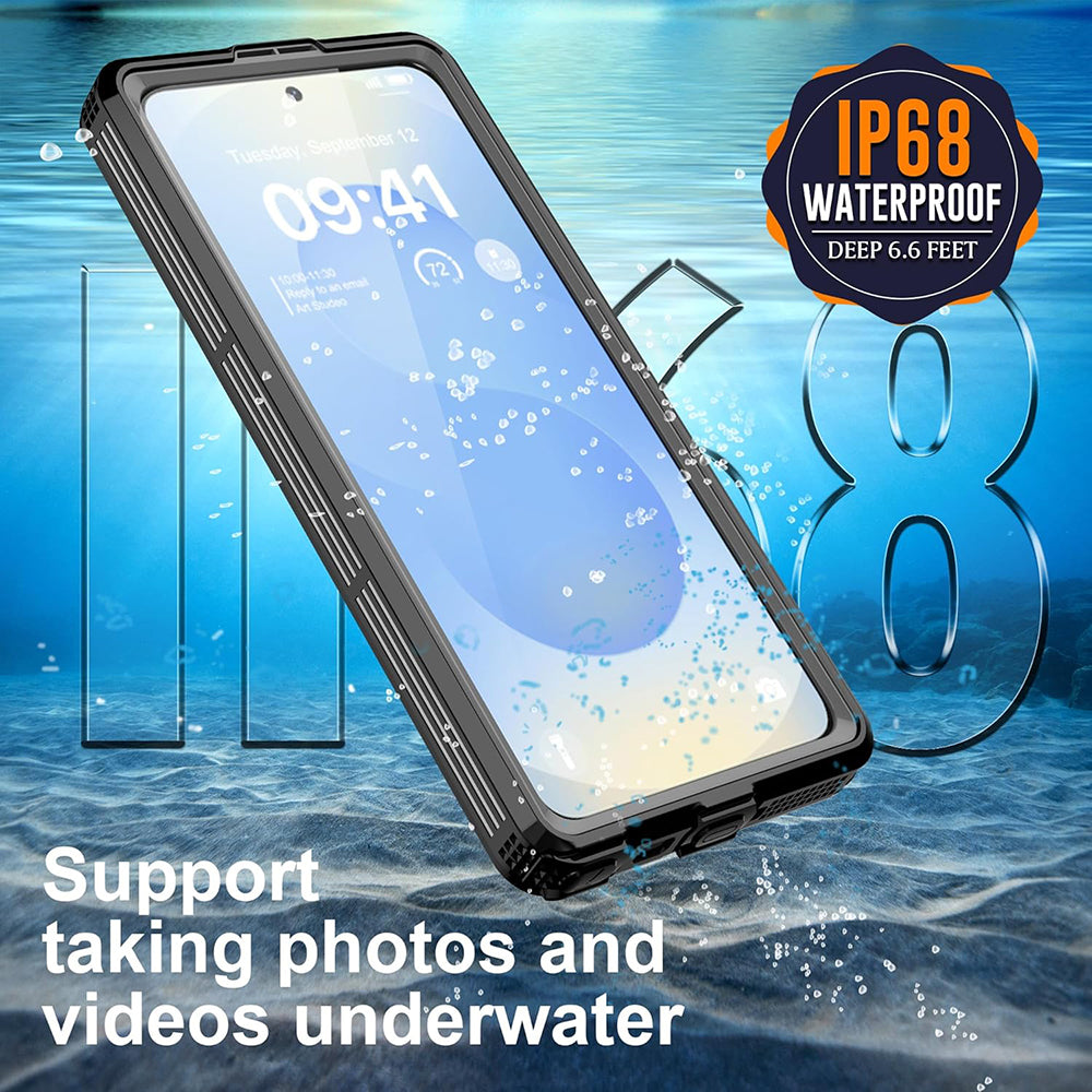 Waterproof Case for Samsung Galaxy S26 Ultra S948, ShellBox, Black