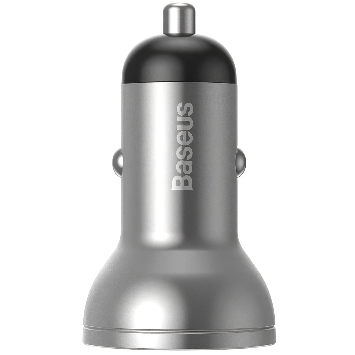 Baseus Digital Display Car Charger, 24W, 2.4A, 2 x USB-A, Silver CCBX-0S CCBX-0S