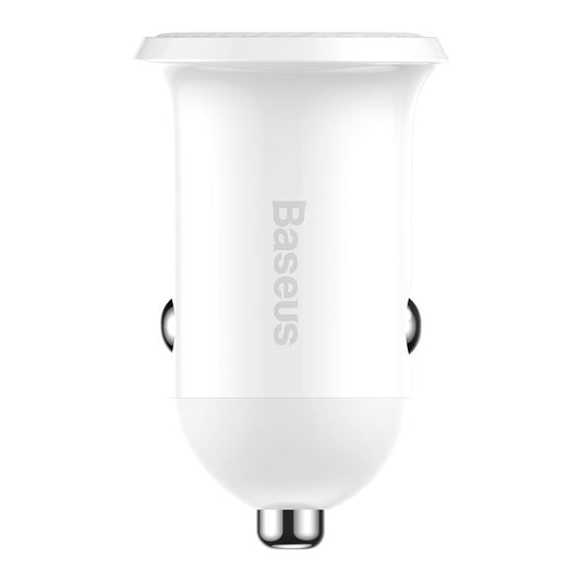 Car Charger Baseus Grain Pro, 24W, 2.4A, 2 x USB-A, White CCALLP-02