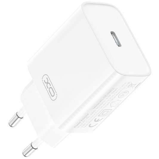 Network Charger with USB-C Cable XO Design CE15, 20W, 3A, 1 x USB-C, White