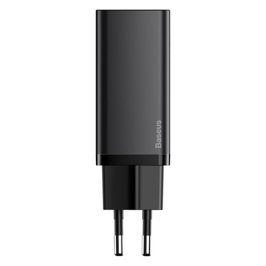 Network Charger Baseus GaN2 Lite, 65W, 3A, 1 x USB-A - 1 x USB-C, Black CCGAN2L-B01