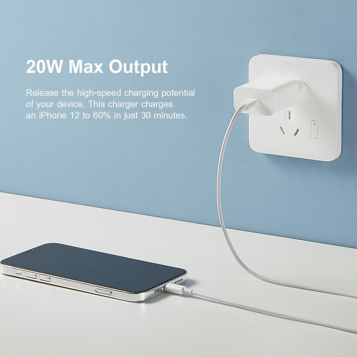Xiaomi Wall Charger, 20W, 3A, 1 x USB-C, White BHR4927GL